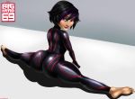  69_(number) asian ass big_ass big_hero_6 bodysuit dat_ass disney female gogo_tomago looking_at_viewer looking_back marvel shadman solo splits 