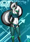  1boy anthro furry gay girly male male_only no_humans partially_clothed shorts skunk tail trap 