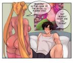 ass big_ass big_breasts bishoujo_senshi_sailor_moon blonde_hair breasts clothed_male_nude_female imminent_sex inusen mamoru_chiba nervous nude punish punishing punishment sailor_moon scared shocked sideboob speech_bubble surprised twin_tails usagi_tsukino