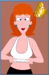 animated blue_eyes breasts expose gif linda_flynn-fletcher pedrozebra phineas_and_ferb