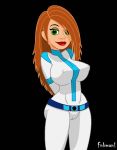 1girl big_breasts disney female_only fnbman kim_possible kimberly_ann_possible nipples_visible_through_clothing