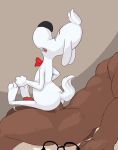  2boys anal anthro ass bowtie cum furry gay gif human interspecies male male_only mr._peabody mr._peabody_and_sherman multiple_boys muscle nude penis reverse_cowgirl seth-iova yaoi 