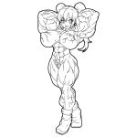  big_breasts breasts lineart muscle nude ox_horns 