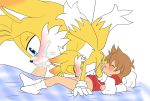  2boys 69 anal anthro ass blush boys chris_thorndyke cum fellatio from_behind furry gay human interspecies male male_only miles_&quot;tails&quot;_prower multiple_boys oral partially_clothed penis sega sex sex_toy socks sonic sonic_(series) sonic_the_hedgehog sonic_x yaoi 