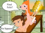 blue_eyes breast brown_hair candace_flynn eliza_fletcher massage nude pedrozebra phineas_and_ferb pussy red_hair rub