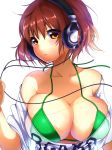  anime bikini breasts ecchi flashing headphone hentai 