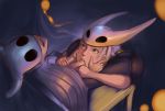  fellatio head_grab hollow_knight_(game) looking_up open_mouth oral penis red_eyes sketch sudkampsin thorn_(hollow_knight) uncensored white_hair 