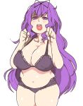  1girl big_ass bra breasts chubby inkerton-kun lingerie murasaki_(senran_kagura) panties purple_eyes purple_hair senran_kagura 