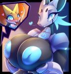  &lt;3 1girl android android_lillia anthro areola big_areola big_breasts blush braixen breast_fondling breast_squish breasts canid canine canis cleavage clothed clothing duo eyelashes fondling hand_on_breast high_res holding_breast huge_breasts inverted_nipples lips machine male mammal nintendo nipples open_mouth pok&eacute;mon pok&eacute;mon_(species) presenting presenting_breasts r-mk robot seductive smile solo_focus squish sweet_braixen thick_bottom_lip tongue tongue_out video_games wolf 