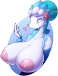  &lt;3 1girl 1girl alpha_channel anthro areola big_breasts blowing_kiss breasts clothed clothing huge_breasts looking_at_viewer mammal marine mostly_nude nintendo nipples partially_clothed pinniped pok&eacute;mon pok&eacute;mon_(species) primarina r-mk seductive video_games 