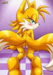  1girl all_fours ass bbmbbf female genderswap looking_back miles_&quot;tails&quot;_prower millie_tailsko mobius_unleashed palcomix pussy rule_63 sega solo sonic_(series) sonic_the_hedgehog_(series) 