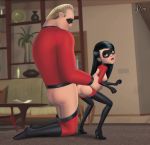  anal ass bob_parr boots breasts cum_inside disney erect_penis father_&amp;_daughter father_and_daughter incest mask nipples orgasm orgasm_face pants_down sfan the_incredibles thighs violet_parr webm 