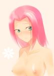  blush breasts code_geass face green_eyes kallen_stadtfeld pink_hair topless zpolice 