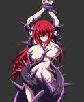  1girl 1girl anime_style big_breasts big_breasts blue_eyes breasts closed_eyes color colored doujin doujin_cover doujinshi hands_tied hands_tied_above_head high_school_dxd high_school_dxd_hero hips huge_breasts nude nude_female oldhorrorz red_hair rias_gremory thorns tied tied_breasts tied_hands 