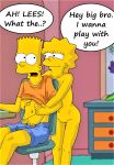  ass bart_simpson brother_and_sister evilweazel_(artist) incest lisa_simpson nude shaved_pussy the_simpsons thighs yellow_skin 