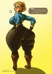 ass ass_dough ass_expansion big_ass blonde_hair blue_eyes blush breath_of_the_wild bubble_butt clothed_female deep_skin dialogue full_of_gas hand_on_hip huge_ass huge_thighs hylian insanely_hot large_ass large_butt looking_back nintendo princess_zelda sexy sexy_ass smelly_ass speech_bubble tail-blazer tears_of_the_kingdom text the_legend_of_zelda thick_thighs tight_pants wide_hips zelda_(breath_of_the_wild)