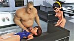  ass bob_parr breasts erect_nipples erection helen_parr one_breast_out swimsuit the_incredibles thighs violet_parr 