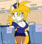  &quot;tailsko&quot; 2014 aircraft akatsukishiranui-fox anthro big_breasts breasts canine cleavage clothed clothing crossgender female female_tails fox fur furry genderswap mammal melissa_&quot;tailsko&quot;_prower-henegan miles_&quot;tails&quot;_prower millie_tailsko sega smile solo sonic_(series) video_games 