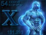 1boy 2012 bara buff chemical_element chemistry delta2094 humanoid inanimate male male_only muscle penis periodic_table personification science solo_focus xenon_(element)