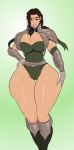 1girl avatar:_the_last_airbender big_breasts breasts female_only huge_thighs jay-marvel kuvira solo_female the_legend_of_korra the_legend_of_korra* thigh_gap