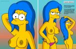 ass bikini_bottom breasts marge_simpson nipples the_simpsons thighs 