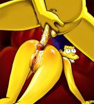  anal cum homer_simpson marge_simpson the_simpsons yellow_skin 