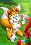 1boy 1girl bbmbbf crossgender cum cumshot female genderswap handjob knuckles_the_echidna male miles_&quot;tails&quot;_prower millie_tailsko mobius_unleashed palcomix sega sonic_(series) sonic_boom sonic_team sonic_the_hedgehog_(series)