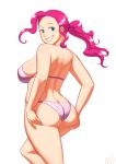  1girl ass_grab big_breasts bikini blue_eyes breasts cute friendship_is_magic humanized large_breasts looking_back lvl_(artist) my_little_pony pink_hair pinkie_pie plump sideboob smile swimsuit thighs 