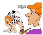 101_dalmatians anita_radcliffe beastiality dennis_clark disney dog knotted_penis on_all_fours pongo roger_radcliffe white_background