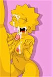  ass breasts cum cum_on_body cum_on_face erect_nipples erect_penis evilweazel_(artist) lisa_simpson nude paizuri shaved_pussy the_simpsons thighs yellow_skin 