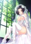  1girl anal_beads breasts bridal_veil female kobayakawa_rinko love_plus nipples wedding_dress 
