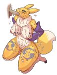  big_breasts blush breasts cum cum_on_breasts cum_on_face digimon female furry kori-nio namco nipples nude open_mouth oral oral_sex penis pussy renamon sex testicles 
