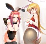  2_girls akiza_izinski alexis_rhodes arm_up arms_behind_back ass bangs big_breasts black_bow black_bowtie black_gloves black_legwear black_leotard blonde_hair blush bow bowtie breasts bunny_girl bunnysuit cleavage collar collared_jacket dat_ass elbow_gloves female/female female_focus female_only gloves gluteal_fold grey_legwear hair_between_eyes hair_ornament hand_on_own_chest high_res hip_bones hip_focus huge_breasts izayoi_aki jacket lace lace-trimmed_legwear lace_trim leotard lingerie lips long_bangs long_hair long_sleeves looking_at_viewer mattari_yufi multiple_girls navel open_mouth pantyhose parted_bangs playboy_bunny ponytail rabbit_ears red_eyes red_hair red_jacket short_hair skin_tight smile stockings surprised swept_bangs tagme teen tenjouin_asuka thick_thighs thighs uncensored underwear very_long_hair white_leotard wrist_cuffs yellow_eyes yu-gi-oh! yu-gi-oh!_5d&#039;s yu-gi-oh!_gx yuu-gi-ou yuu-gi-ou_5d&#039;s yuu-gi-ou_gx 