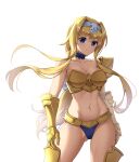  1girl alice_schuberg alluring armor armored_boots armored_gloves blonde_hair blue_eyes elbow_armor female_abs sword_art_online 