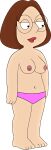  breasts erect_nipples family_guy glasses meg_griffin no_bra panties thighs topless 