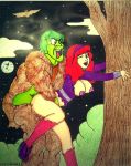  breasts clothed daphne_blake doc_icenogle from_behind hairband public_sex red_hair scooby-doo shoes the_creeper torn_clothes woods 