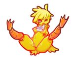  animatronic bib blush chica_(fnaf) chicken cute five_nights_at_freddy&#039;s legs_up open_mouth perky_breasts pink_eyes pubic_tuft robot spread_legs tight_pussy tongue tongue_out toy_chica wink 