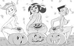 3_girls aeolus ass big_breasts breasts cartoon_network crossover danny_phantom disney halloween jack-o&#039;-lantern jack-o&#039;-lantern_panties jack_o_lantern_print looking_at_viewer looking_back nickelodeon nipples panties printed_panties pumpkin pumpkin_panties pumpkin_print scooby-doo scooby-doo_and_guess_who? sharon_mcgee short_hair simone_(scooby-doo_and_guess_who) smile the_ghost_and_molly_mcgee topless topless_female valerie_gray wide_hips