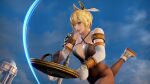1girl alluring blonde_hair bra cassandra_alexandra crouching elbow_gloves hot panties pantyhose project_soul sexy shoulder_pad silf soul_calibur soul_calibur_ii soul_calibur_iii soul_calibur_vi sunset sword_and_shield weapons