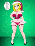  big_breasts breasts christmas christmas_lingerie cleavage code_geass kobi94_(artist) milly_ashford santa_hat 
