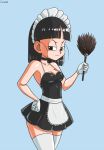  big_breasts breasts canime cleavage dragon_ball dragon_ball_gt dragon_ball_z duster feather_duster maid maid_outfit maid_uniform pan 