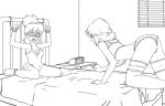  2girls april_o&#039;neil bed handcuffed irma_langinstein lingerie monochrome teenage_mutant_ninja_turtles yuri 