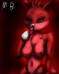  animatronic big_breasts breasts chest_tuft five_nights_at_freddy&#039;s foxy_(fnaf) m.b_(artist) nipples pubic_tuft tongue tongue_out 