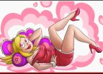 adrian_castillo_(artist) american_dad francine_smith reclining red_dress relaxed smile speed_paint valentine&#039;s_day white_panties