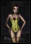  2012 beauty_and_the_beast c._altamirano_(artist) corset disney princess_belle stockings tagme 