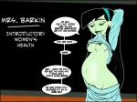  breasts col_kink disney english_text female green_breasts green_eyes green_skin kim_possible pregnant shego text 