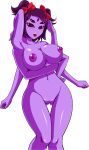  1_girl 1girl ale-mangekyo ale-mangekyo_(artist) anthro anthro_only areolae big_breasts breasts female female_only hourglass_figure monster monster_girl muffet multiple_arms multiple_eyes navel nipples non-mammal_breasts non-mammal_navel non-mammal_nipples nude purple_body purple_skin pussy red_bow solo solo_anthro solo_female spider_girl thigh_gap thighs transparent_background undertale undertale_(series) 