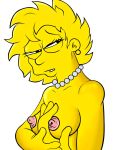  breasts lisa_simpson nipples tagme the_simpsons white_background yellow_skin 