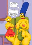 big_breasts bynshy chubby chubby_female lisa_simpson marge_simpson milf the_simpsons