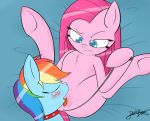  dashboom friendship_is_magic leash licking my_little_pony pinkamena_(mlp) pinkie_pie pussy rainbow_dash tongue 